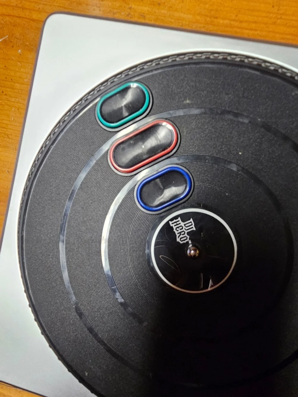 Black DJ Hero / Rhythm Game Turntable Controller With DJ Her Wii Game